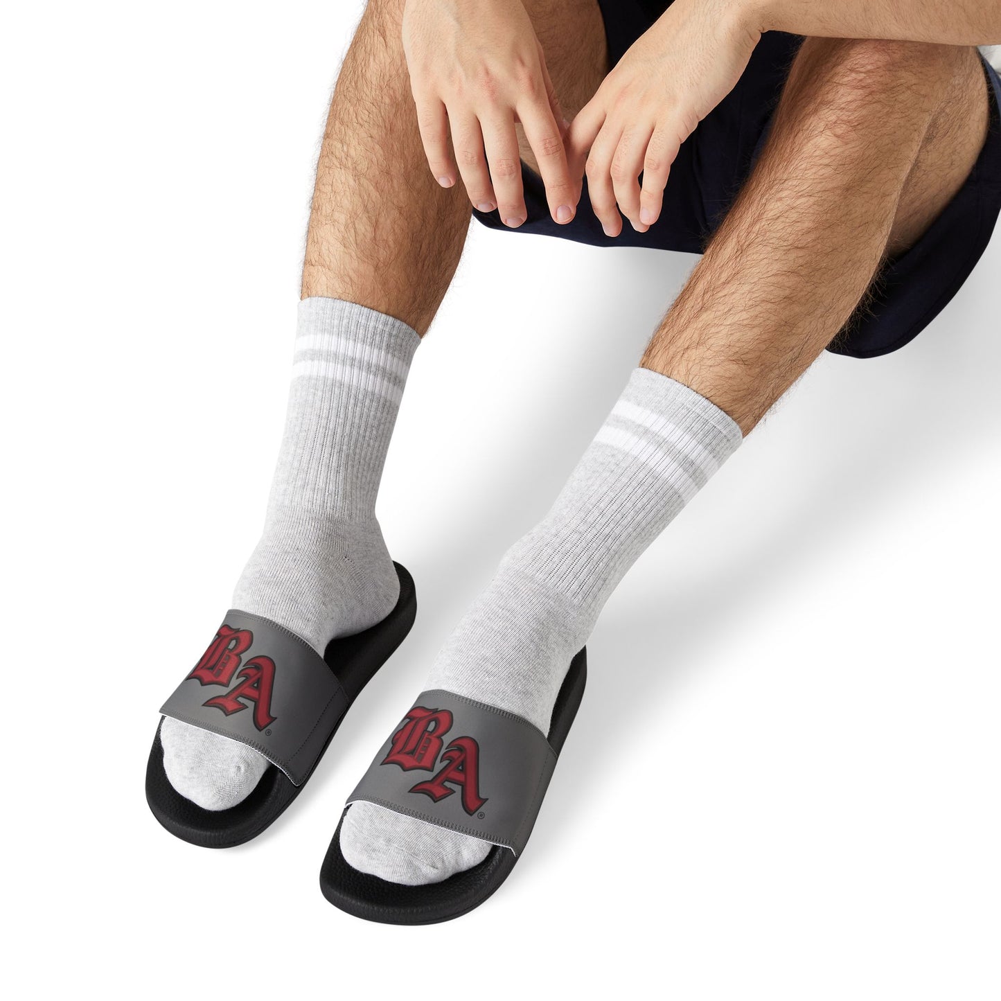 Bat Attack Men's Slide Sandals with Removable Strap