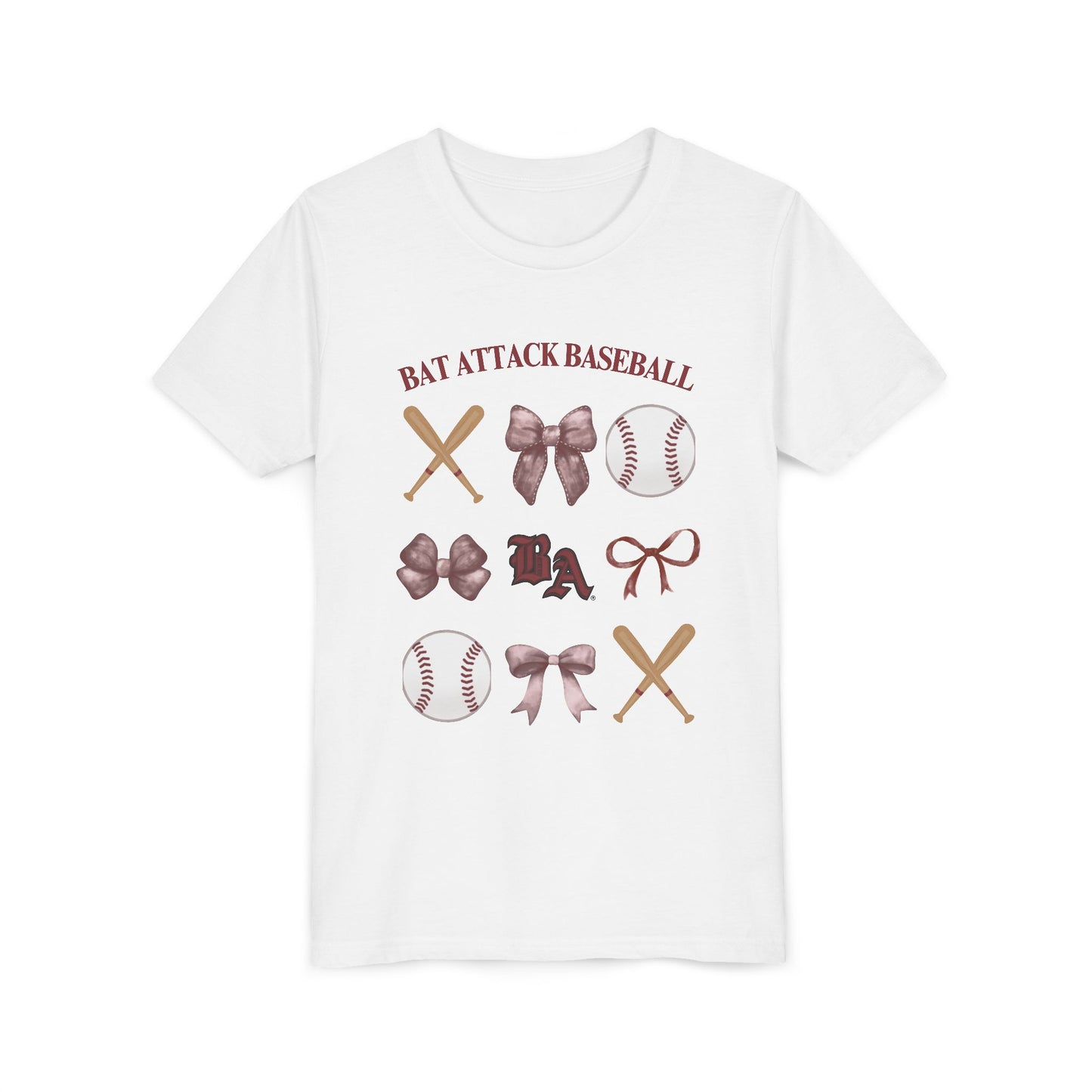 Bat Attack Baseball & Bows Short Sleeve Shirt