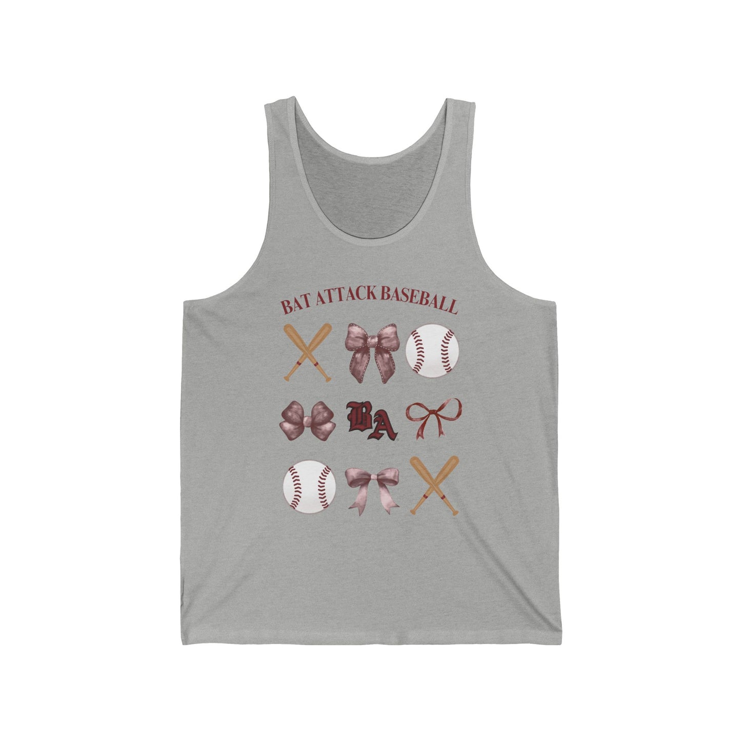Bat Attack Baseball & Bows Tank Top