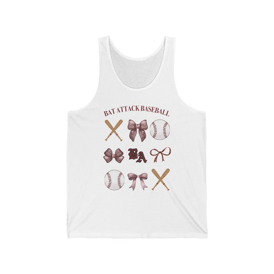 Bat Attack Baseball & Bows Tank Top