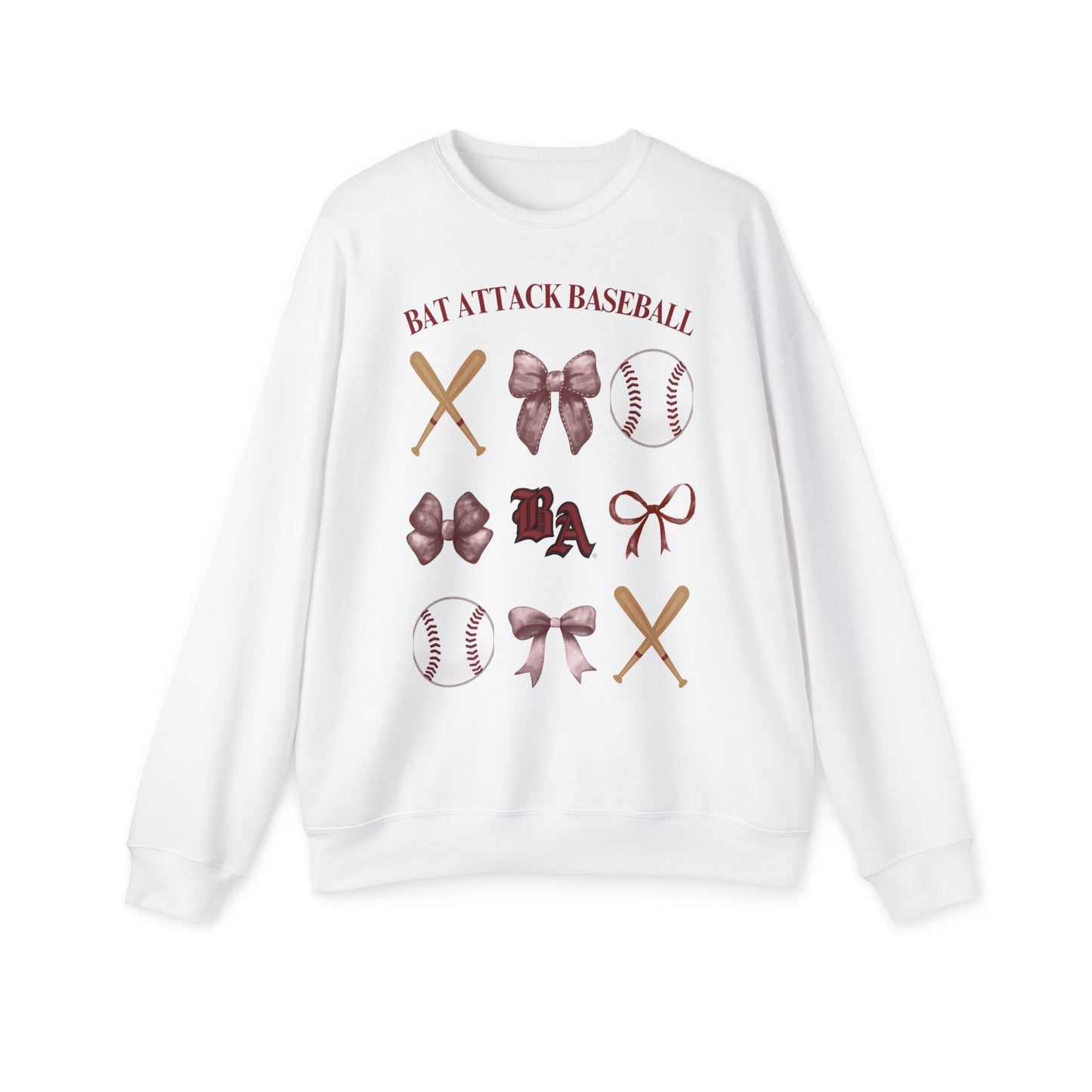 Bat Attack Baseball & Bows Sweatshirt