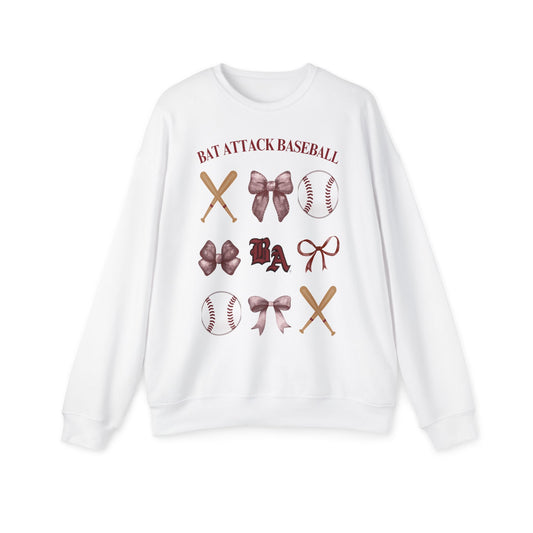Bat Attack Baseball & Bows Sweatshirt