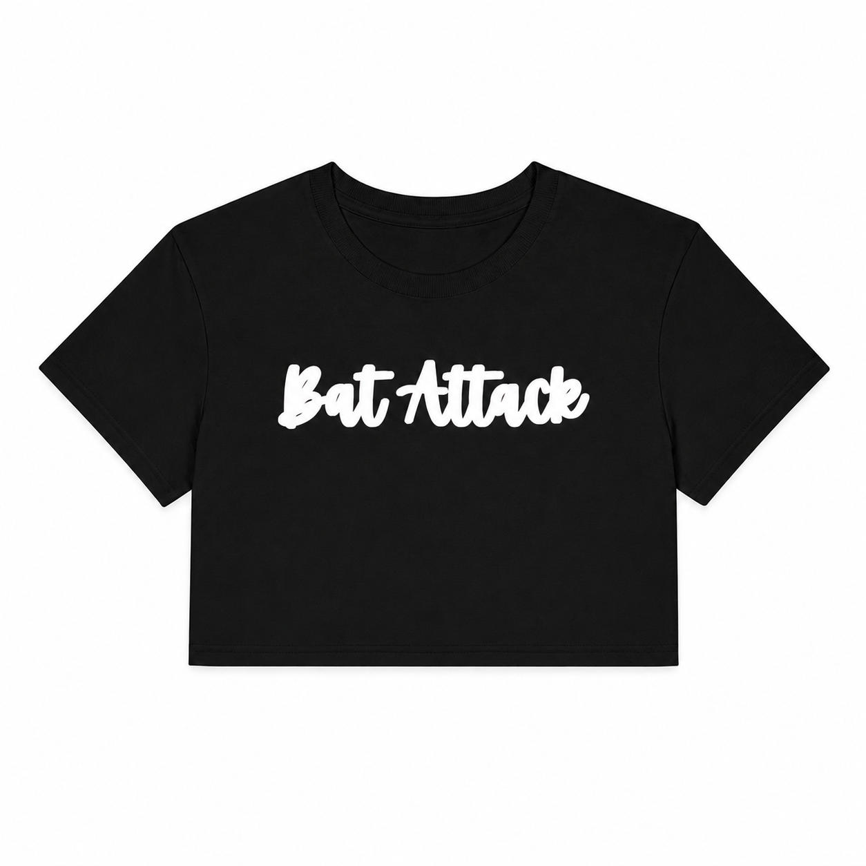 Bat Attack Puff Women's Cropped Shirt