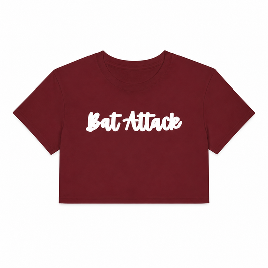 Bat Attack Puff Women's Cropped Shirt