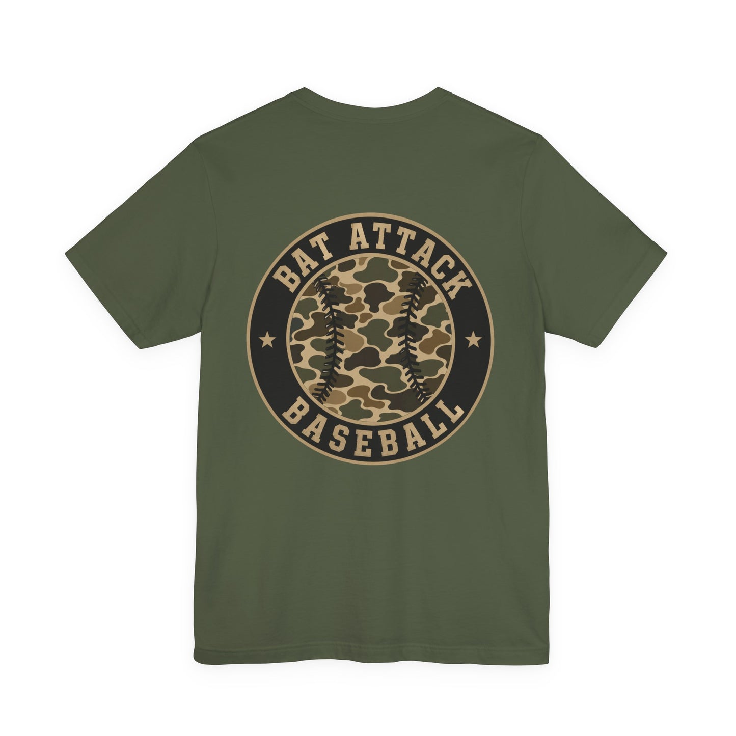 Bat Attack Baseball Duck Camo Graphic Tee